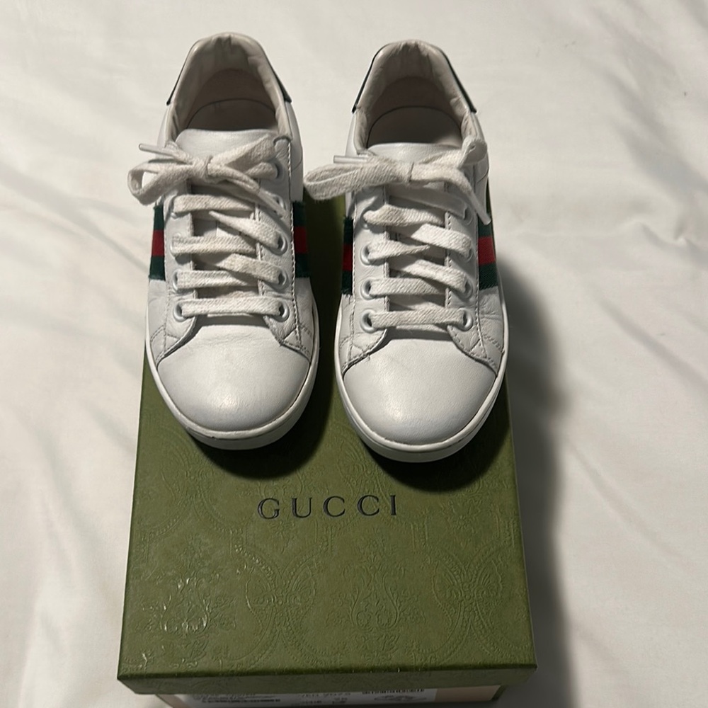Gucci Kids White Sneakers